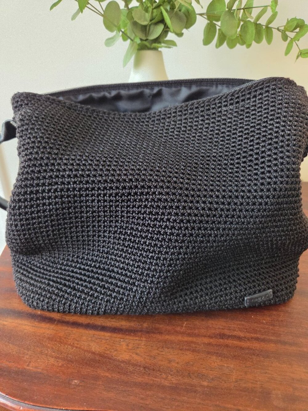 The Sak crochet black shoulder purse